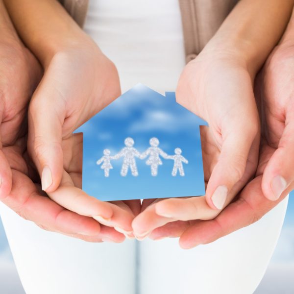 composite of couple hands holding family graphic